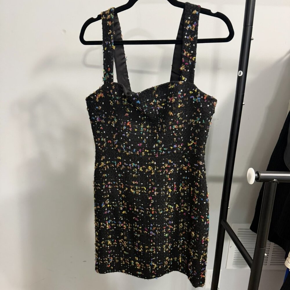 Amanda Uprichard New York Black mini dress.